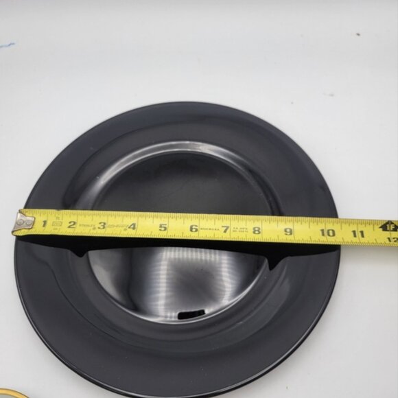 Vintage Black Amethyst Glass Round Plate 10.5" - Picture 4 of 4